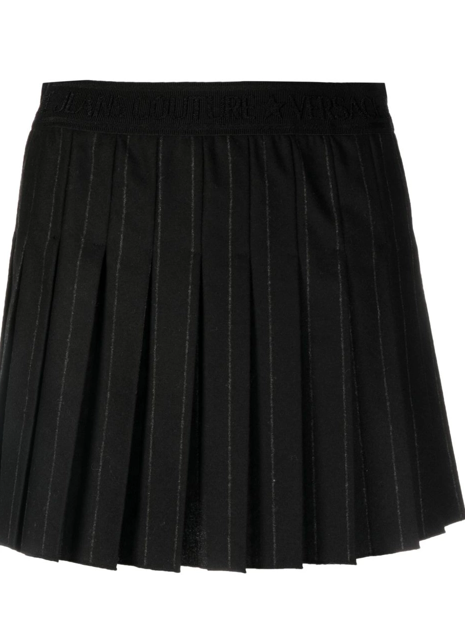 Affordable pinstripe skirt Jeans Versace Couture pleated Women 0821